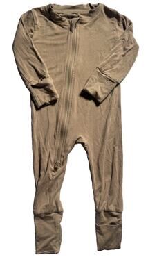 WildBird Baby 0-3M Convertible Zip Sleeper Tencel Modal Taupe Brown